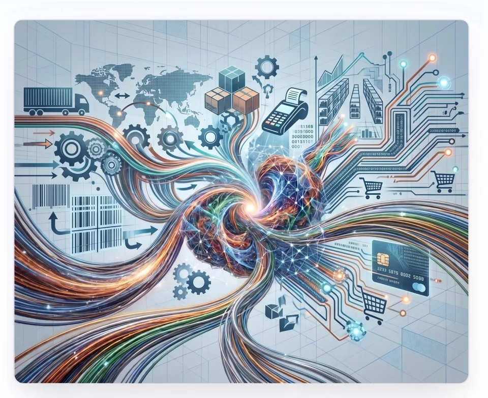 Illustration of network, cloud, data-center, and service signals converging into a unified monitoring view